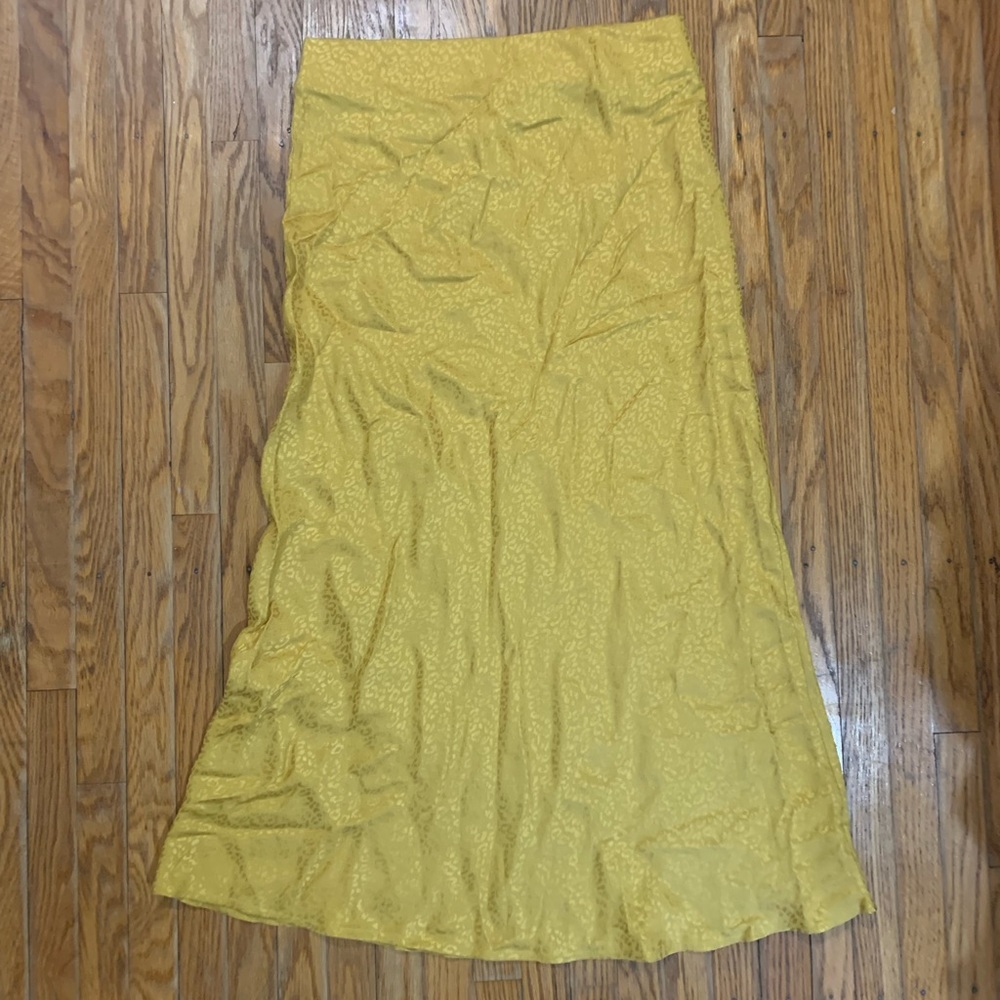 Mustard yellow slip skirt